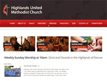 Tablet Screenshot of highlandsumc.com